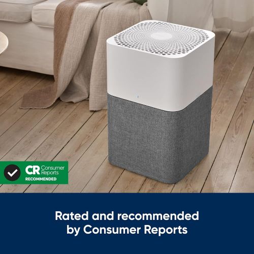  BLUEAIR Blue 211+ Auto HEPASilent 23dB Air Purifier for Large Rooms up to 2640sqft, Wildfire, Removes 99.97% of Smoke Allergens Pollen Dust Pet Odor Virus, Washable Pre-Filter, Gra