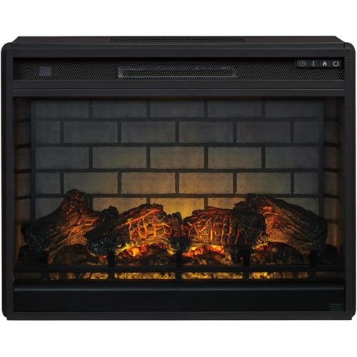  Signature Design by Ashley 30 Electric Fireplace Insert with LED, Remote Control, 7 Temperature and 5 Brightness Settings, Black