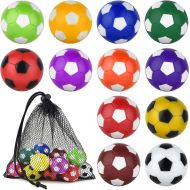 Coopay 12 Pieces 36mm Foosball Balls Table Football Soccer Replacement Balls Multicolor Official Tabletop Game Balls with a Black Drawstring Bag
