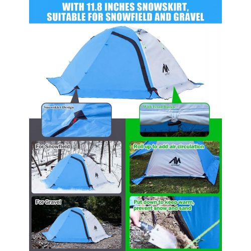  AYAMAYA 4 Season Backpacking Tent and Tent Fan