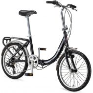 [아마존베스트]Schwinn Loop Adult Folding Bike, 20-inch Wheels, 7-Speed Drivetrain, Rear Carry Rack, Carrying Bag, Multiple Colors