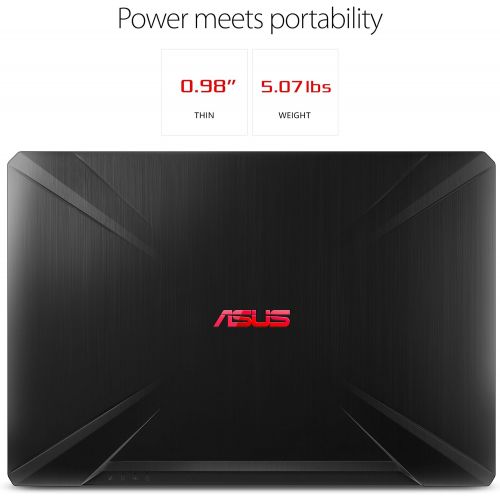 아수스 Asus ASUS TUF Gaming Laptop FX504 15.6” 120Hz 3ms Full HD, Intel Core i7-8750H Processor, GeForce GTX 1060 6GB, 16GB DDR4, 256GB PCIe SSD + 1TB HDD, Gigabit WiFi, Windows 10 Home - FX50