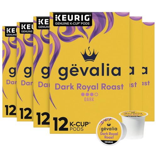  Gevalia Dark Royal Roast K-Cup Coffee Pods (72 Pods (6 Boxes of 12))