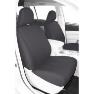 CalTrend Front Row Bucket Custom Fit Seat Cover for Select Toyota Tundra Models - I Cant Believe Its Not Leather (Charcoal)