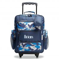 Personalized Rolling Luggage for Kids  Blue Camo Design, 5 x 12 x 20H, By Lillian Vernon