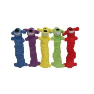 Multipet Bungee Scrunchy Loofa Squeak Dog Toy, 12-Inch, Assorted Color