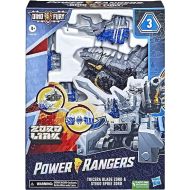 Power Rangers Dino Fury Blue Tricera Blade and Black Stego Spike Zord Toys for Kids Ages 4 and Up Zord Link Mix-and-Match Custom Build System