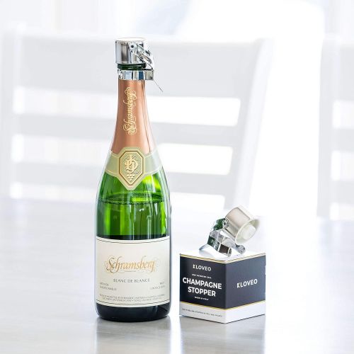  [아마존베스트]Champagne Stoppers by Kloveo - Patented Seal (No Pressure Pump Needed) Made in Italy - Professional Grade WAF Champagne Bottle Stopper - Prosecco, Cava, and Sparkling Wine Stopper