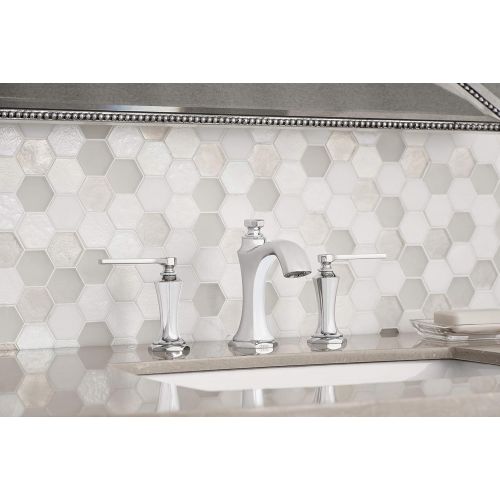  Danze D304128 Draper Widespread Bathroom Faucet with Metal Pop-Up Drain, Chrome