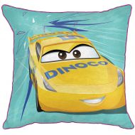 Jay Franco Disney/Pixar Cars 3 Movie Cruz Retro Teal/Yellow Decorative Toss/Throw Pillow with Cruz Ramirez (Official Disney/Pixar Product)