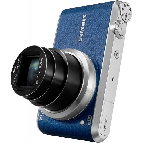 삼성 Samsung WB350F - 16.3MP BSI CMOS, 21X Optical Zoom, 3-inch LCD touchscreen, 1080p HD Video, Smart WiFi and NFC Digital Camera - Blue