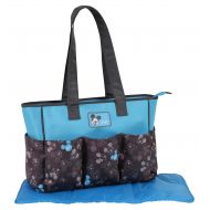 Disney Mickey Mouse Giggle Triple Pocket Diaper Bag Tote, Grey Blue