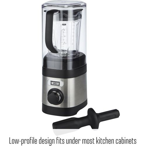  Weston 58918 Sound Shield and 20oz Personal Jar Pro Series 1.6hp 32oz Blender, Black and Stainless Steel