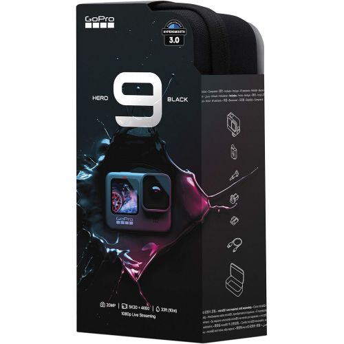 고프로 New GoPro HERO9 Black - Waterproof Action Camera with Front LCD and Touch Rear Screens, 5K Ultra HD Video, 20MP Photos, 1080p Live Streaming, Webcam, Stabilization