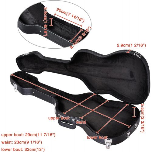 [아마존베스트]AW Electric Guitar Hard Case for Stratocaster & Telecaster Style Electric Guitar Wooden Hard Shell Lockable