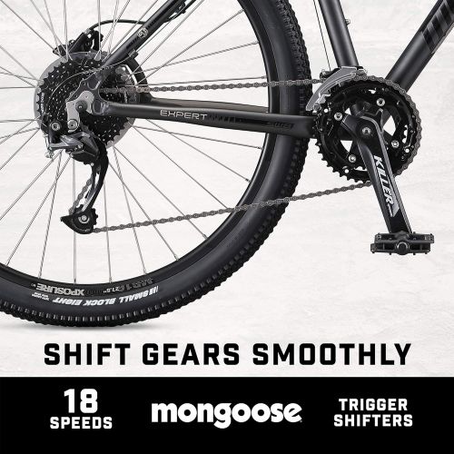  Mongoose Switchback Adult Mountain Bike, 8-21 Speeds, 27.5-Inch Wheels, Aluminum Frame, Disc Brakes, Multiple Colors