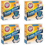 Arm & Hammer Arm and Hammer Super Scoop Clumping Litter, Fragrance Free kWaVQJ, 4 Pack(14 Pound)