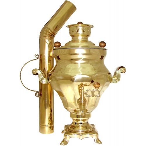  RuPost Steel Coal & Wood Samovar Camp Stove Tea Kettle 3L with pipe Samovar from Russia