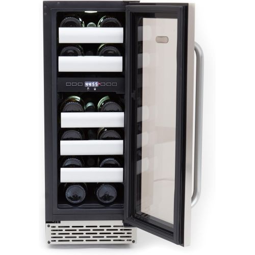  [아마존베스트]Whynter BWR-171DS 17 Bottle Stainless Steel Dual Zone Built Wine Refrigerators-Elite Series with Seamless Doors