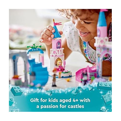  LEGO Disney Princess Aurora's Castle Building Toy Set 43211 Disney Princess Toy with Sleeping Beauty, Prince Philip and Maleficent Mini-Doll Figures, Disney Gift Idea for Kids Boys Girls Age 4+
