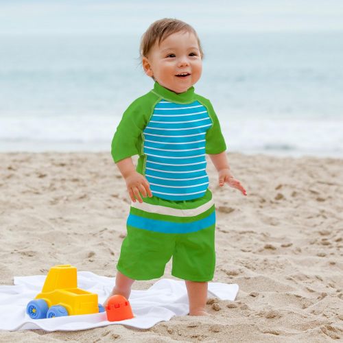  I play. i play. Baby & Toddler Short Sleeve Logo Rashguard Shirt