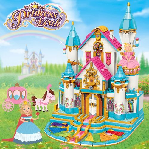  EP EXERCISE N PLAY Friends Flower Castle Building Kit, 1117 Pieces Girls Princess Castle Building Blocks Toys, Creative Construction STEM Building Toys, Best Learning Roleplay Gift for Boys and Girls