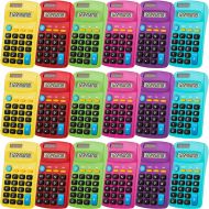 Weewooday Pocket Size Calculator 8 Digit Display Basic Calculator Solar Battery Dual Power Mini Calculator for Desktop Home Office School Students Kids, 6 Colors (6 Pieces)