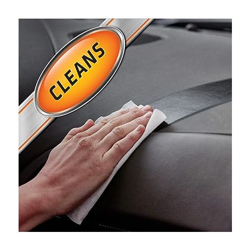  Armor All Car Interior Cleaner Wipes , Car Cleaning Wipes with Orange Cleans Dirt and Dust in Cars, Trucks and Motorcycles, 25 Count