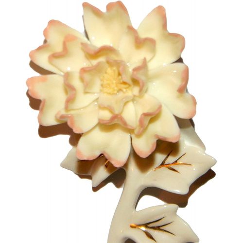 레녹스 Lenox Peony Flower Ceramic Pin Gift