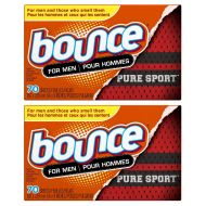 Bounce Pure Sport Dryer Sheets For Men, 70 Count (Pack of 2) Total 140 Sheets