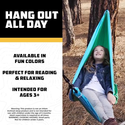  Wise Owl Outfitters Kids Hammock - Small Camping Hammock, Kids Camping Gear w/ Tree Straps and Carabiners for Indoor/Outdoor Use