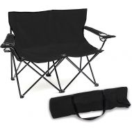 Trademark Innovations 31.5H Loveseat Style Double Camp Chair with Steel Frame