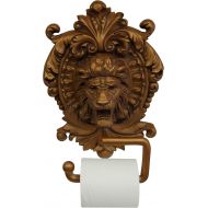 Hickory Manor House Lion Medallion Plaque Toilet Paper Holder, Antique Gold