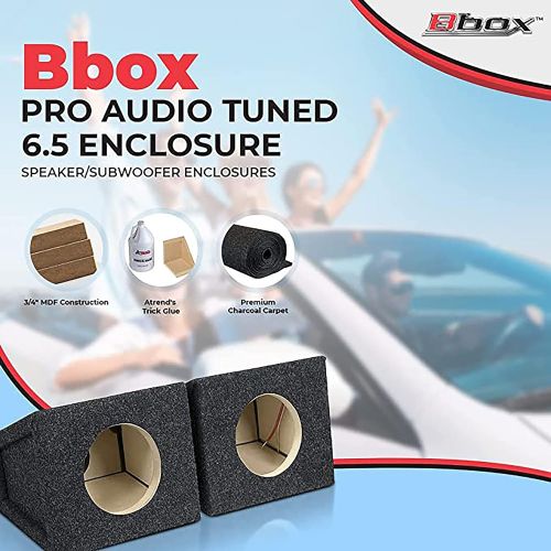  [아마존베스트]Atrend 6.5PR Bbox 6.5” Pro Audio Tuned Speaker Enclosures (2), Black