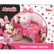 Disney Minnie Mouse Smart & Sweet 4-Piece Toddler Bedding Set - New, Standard crib Mattress