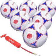 GoSports Premier Soccer Ball with Premium Pump - Available as Single Balls or 6 Packs - Choose Your Size