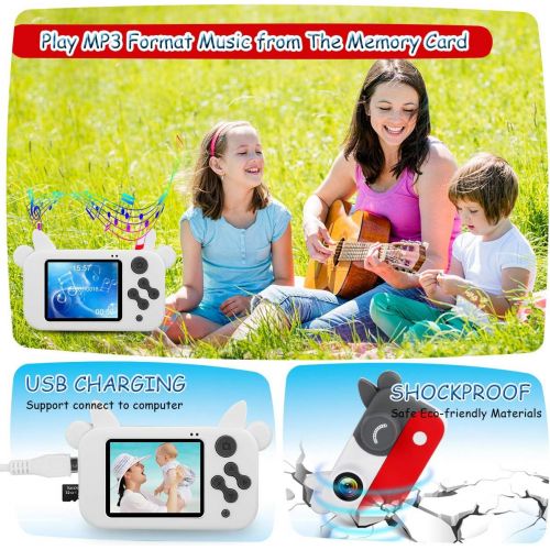  [아마존베스트]Wohome Digital Camera for Kids,1080P Kids Camera Digital Video Camera with 15 Photo Frames,9 Filters and 5 Games,Portable Toy Gifts for 3-12 Year Old Kids with 32GB SD Card