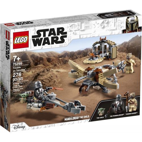  [무료배송]LEGO Star Wars: The Mandalorian Trouble on Tatooine 75299 Awesome Toy Building Kit for Kids Featuring The Child, New 2021 (277 Pieces)