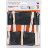 Black+Decker 10pc Foam Brush Set: Professional-Quality Foam Brushes for Precise and Smooth Painting in DIY Projects and Crafts
