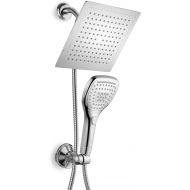 DreamSpa Ultra-Luxury 9 Rainfall Shower Head/Handheld Combo. Convenient Push-Button Flow Control Button for easy one-handed operation. Switch flow settings with the same hand! Prem