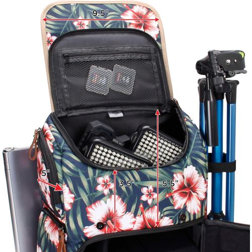 그루브 GOgroove Full-Size DSLR Photography Backpack Case for Camera and Laptop with 15.6 inch Laptop Space, Accessory Storage, Tripod Holder, Long-Lasting Durability and Weatherproof Rain