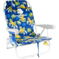 Tommy Bahama Backpack Cooler Beach Chairs - Blue Pineapple
