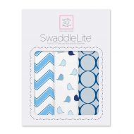 SwaddleDesigns SwaddleLite, Set of 3 Premium Cotton Muslin Marquisette Swaddle Blankets,...