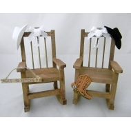 Designed by Suzanne Wedding Rodeo Western Reception Rocking Chairs Cake Topper