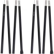 Sutekus 1.1 Aluminum Tarp Poles Heavy Duty Tent Poles Adjustable Aluminum Rods Replacement Kit for Camping Shelters Tent Fly Awning Canopy, Set of 2 (Black)