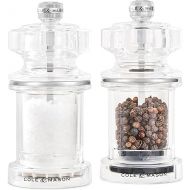 Cole & Mason 675 Salt and Pepper Mill Set, Precision+/Ceramic Mechanisms, Adjustable Salt and Pepper Grinders, Acrylic, 118mm, Cooking/Seasoning, Lifetime Mechanism Guarantee, H233077