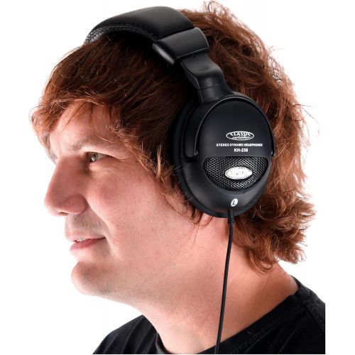  [아마존베스트]Classic Cantabile KH-238 Headphones, (20-20000 Hz, 4m Cable, Volume Control, 12-Way Adjustable, Gold-Plated Jack) Black