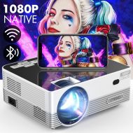 Native 1080P WiFi Bluetooth Projector, MOOKA Upgraded 8500L HD Video Projector with Carrying Bag,Support 4K &300“ Display,Mini Outdoor Movie Projectors Compatible with iOS/Android/