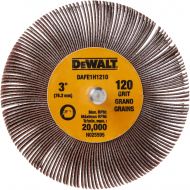 DEWALT Flap Wheel, 3-Inch x 1-Inch x 1/4-Inch HP, 120-Grit (DAFE1H1210)