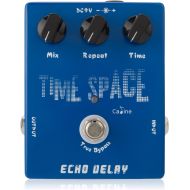 Caline Delay Effect Guitar Pedal Time Space Echo Electric Digital Pedal with 3 Switches Aluminum Alloy Housing CP-17